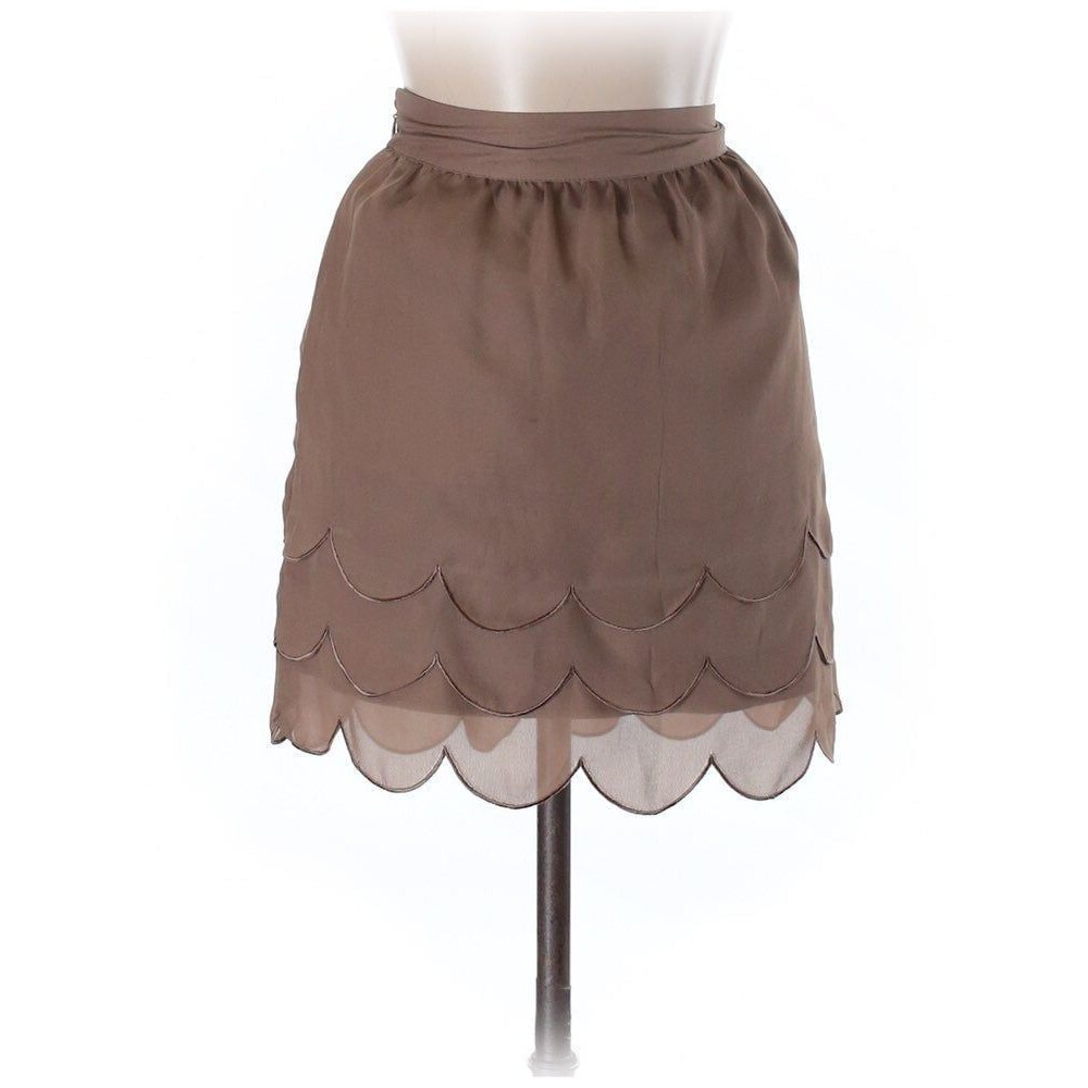 Elle Layered Scallop Hem A-Line Skirt 2